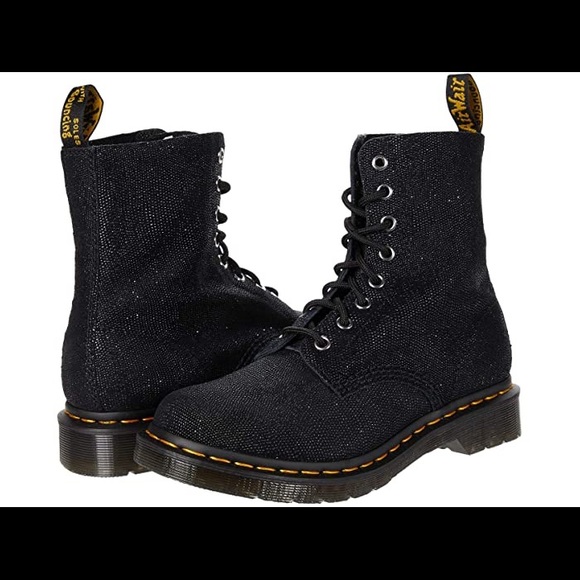 dr martens pascal glitter silver